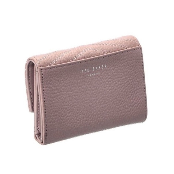 Ted Baker London Pink Quilted Chevron Wallet - Picture 2 of 5